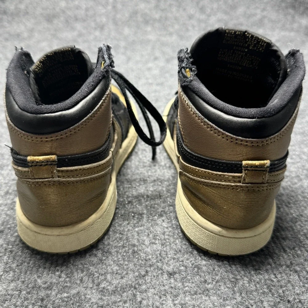 Jordan Air Jordan 1 Retro‎ High OG Kids 1Y Black Gold Sneakers FD1412-071
